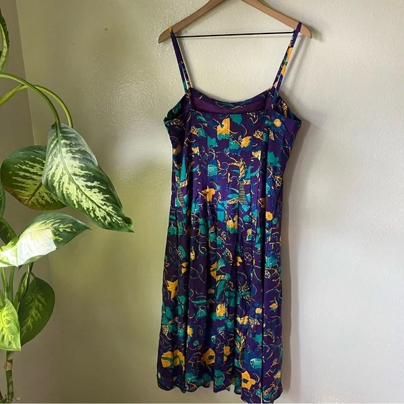 Derek Lam 10 Crosby | Purple Reef Aline Midi Dress - Picture 6 of 8